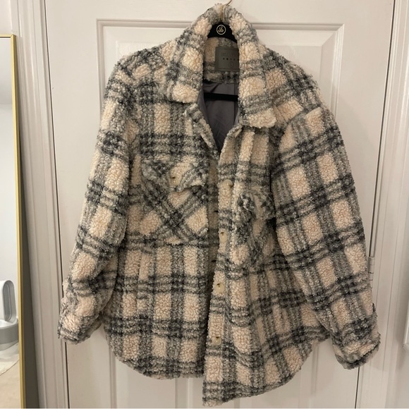 NWOT Blank NYC plaid lined oversized coat - Picture 2 of 16
